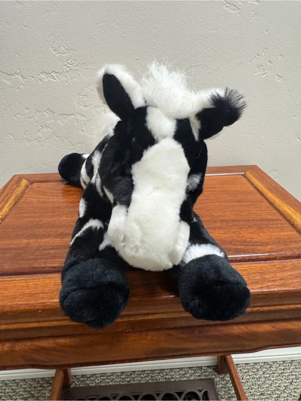 Aurora Black & White Pinto Paint Horse Plush